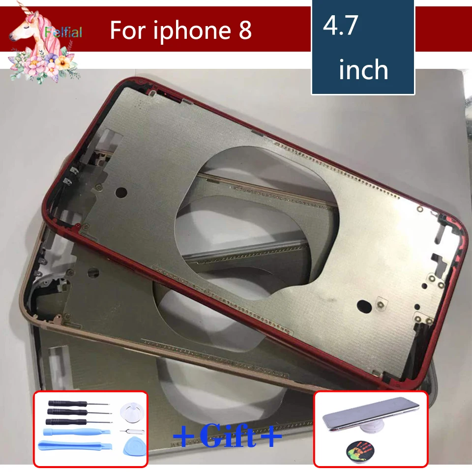 Оригинальная новая передняя рамка для iphone 8 8G Plus задняя средняя с боковыми
