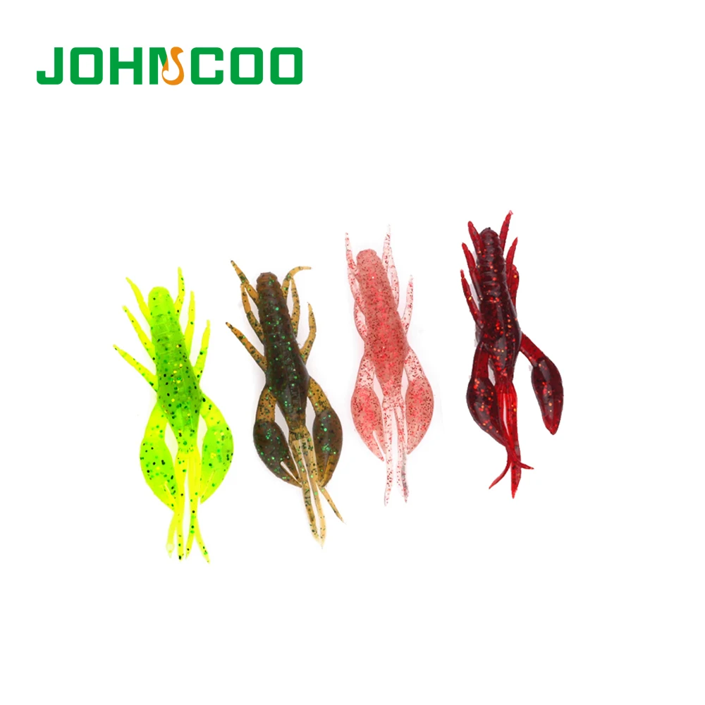 JOHNCOO Soft Fishing Lure 6pcs 65mm 5.4g Artificial Bait Silicone Wobblers Tackle | Спорт и развлечения