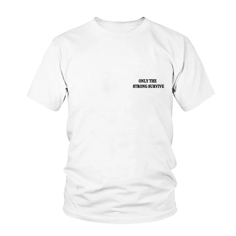 Женская футболка с надписью Only The Strong Survive модные футболки Passion Tees 90s повседневные