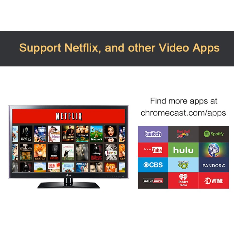 HDMI WiFi дисплей ключ YouTube Netflix AirPlay Miracast tv Stick для Chromecast 2 3 хром Crome Cast Cromecast 2