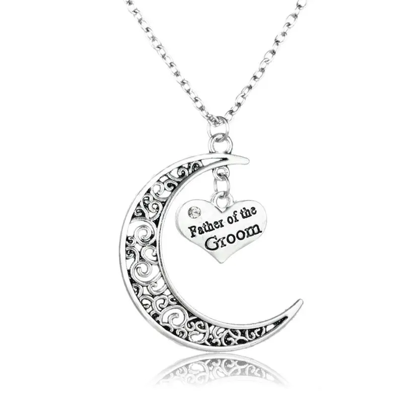 Винтажное ожерелье с кулоном в ретро стиле мама папа нана луна Sis женщины мужчины