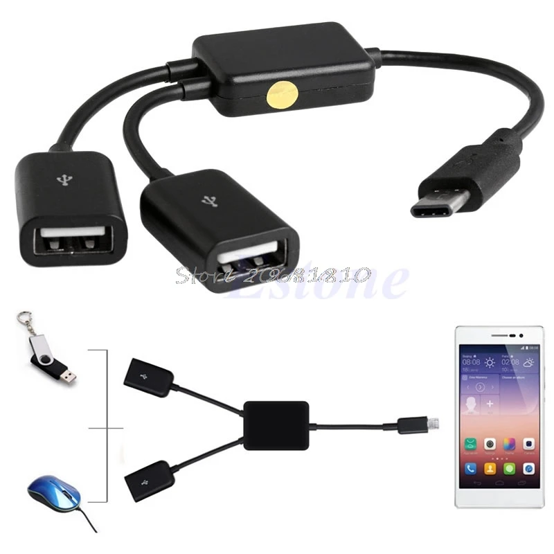 2 в 1 USB 3 Type C к Micro 0 адаптер зарядного устройства OTG Hub Прямая поставка|USB-хабы| |