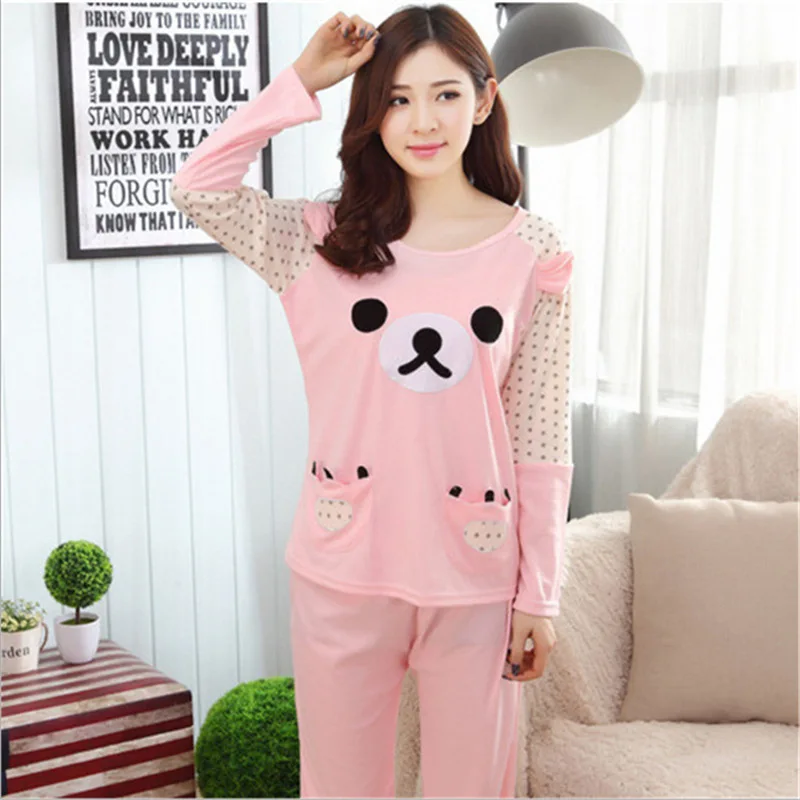 Женский пижамный комплект из 2 предметов мягкий 100% хлопка на весну и лето