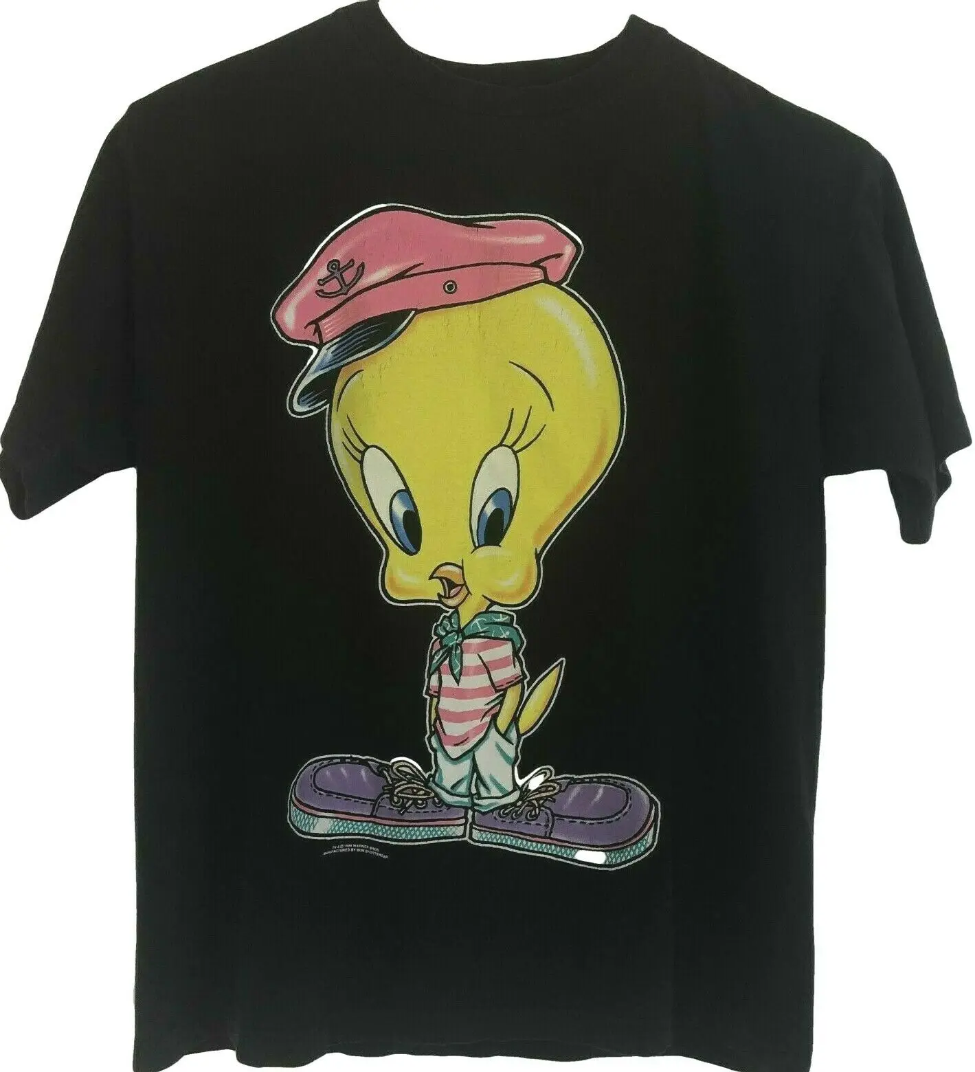 VTG Tweety Bird Looney Tunes Warner Bros 1994 футболка с графическим рисунком большой размер|Мужские