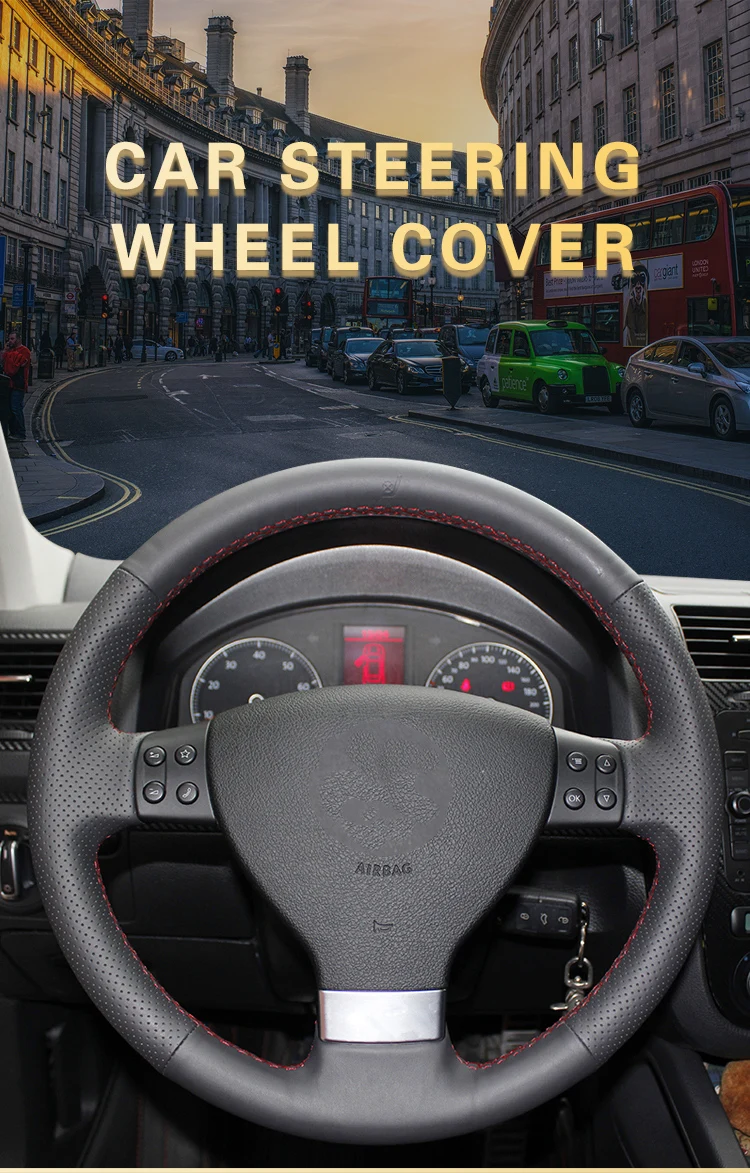 Ручная швейная Авто оплетка на руль для Volkswagen Magotan Golf 5 Mk5 VW Passat B6 Jetta 5 Mk5 Tiguan 2007-2011