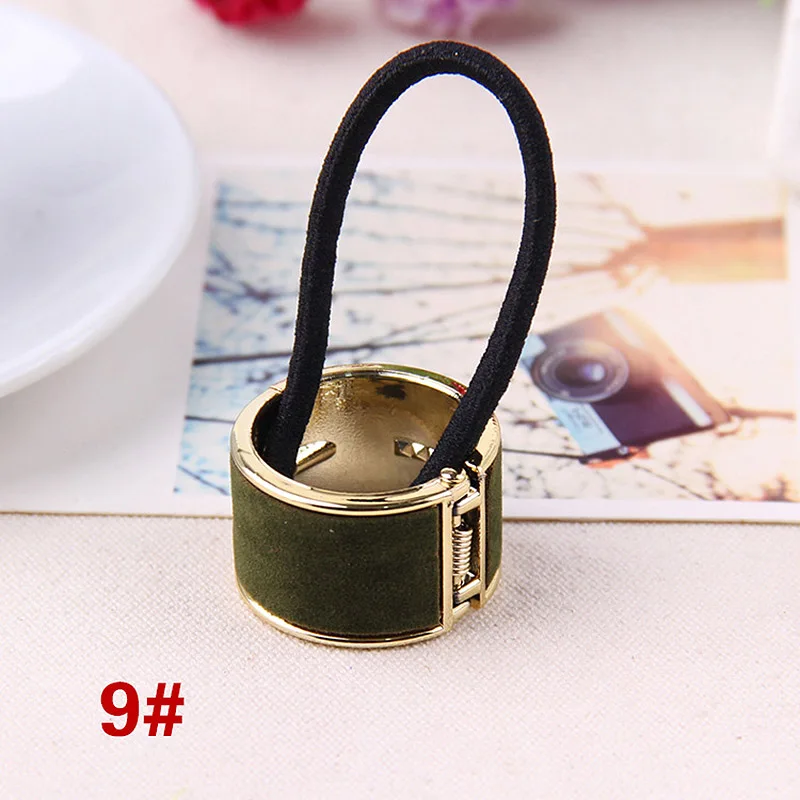 LNRRABC 15Colors Scrunchy Rubber Headband Female Ponytail Gum Girls Charming Headwear Elastic Hair Bands Hair Accessories - Цвет: 9