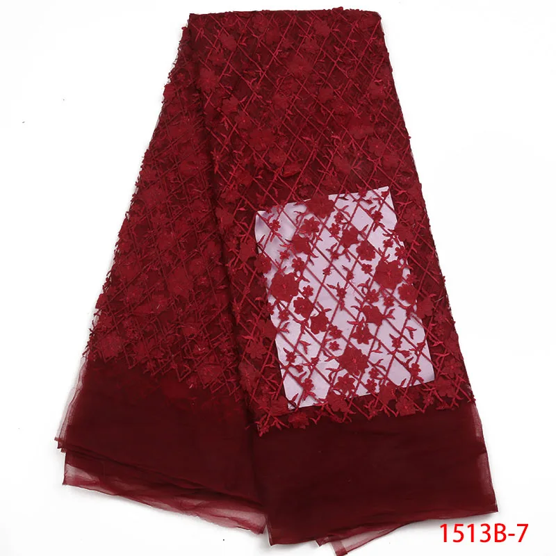 Высококачественная французская вышитая Цветочная кружевная ткань нигерийского