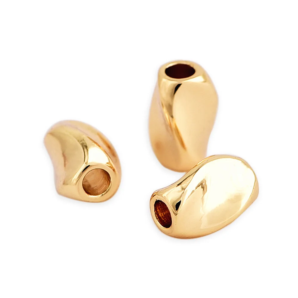 

10pcs 3*5mm Gold Fill Spacer Beads For Jewelry Making Nepal Twisted Bead Shaped Beads DIY Jewelry Components Parts Miyuki Delica