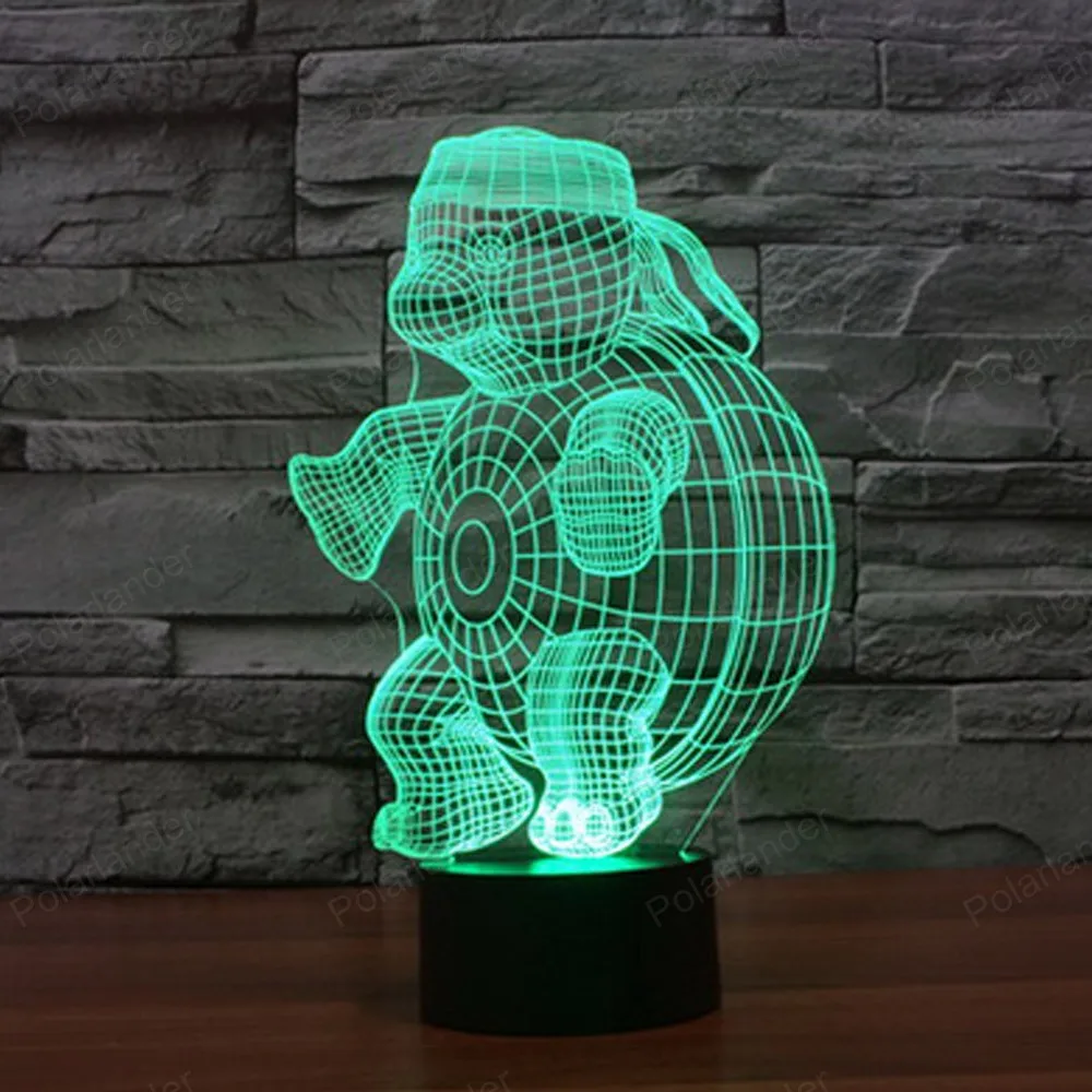 creative USB table lamp with touch sensor 3D led nightlight Cattle Turtle shape 7 Colors Changing | Лампы и освещение