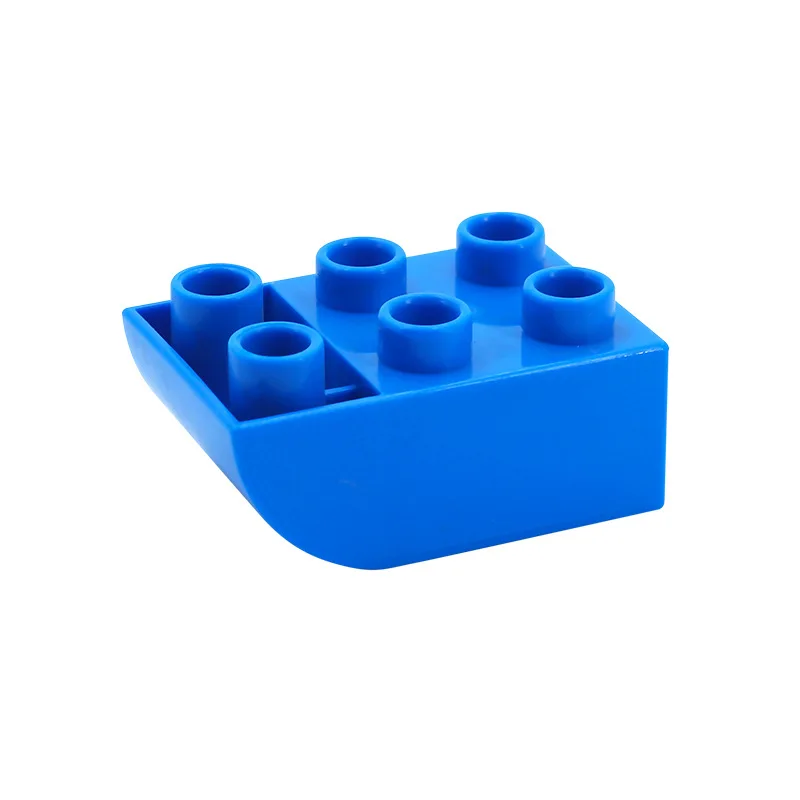 6 шт./лот 2x3dots изогнутые Двусторонняя кирпичи большие частицы строительные блоки