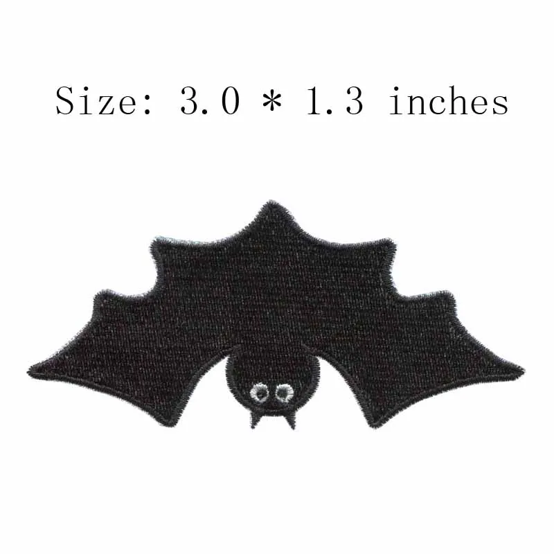 Широкая вышивка Bat 2 дюйма для бусин с аппликацией/полная вышивка/черно-белый цвет