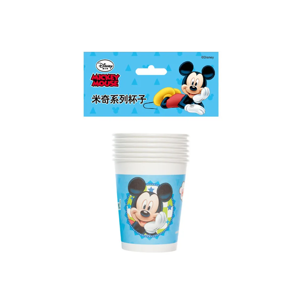 Микки Маус ножи и вилки ложки вечерние поставки попкорн чашки скатерть салфетки