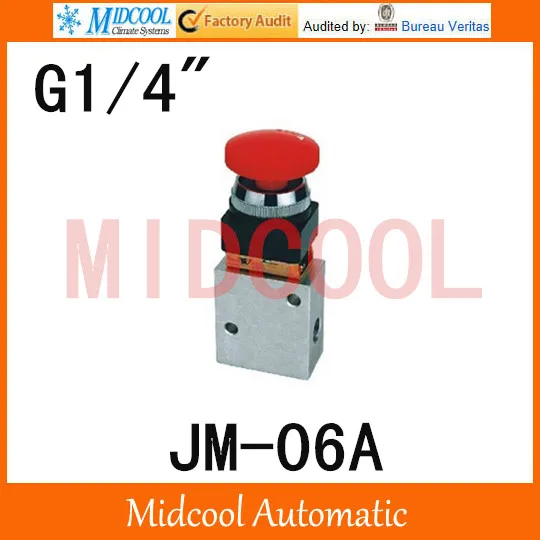 

High quality Mechanical Pneumatic Valve port 1/4" JM-06A Two-position Three-way