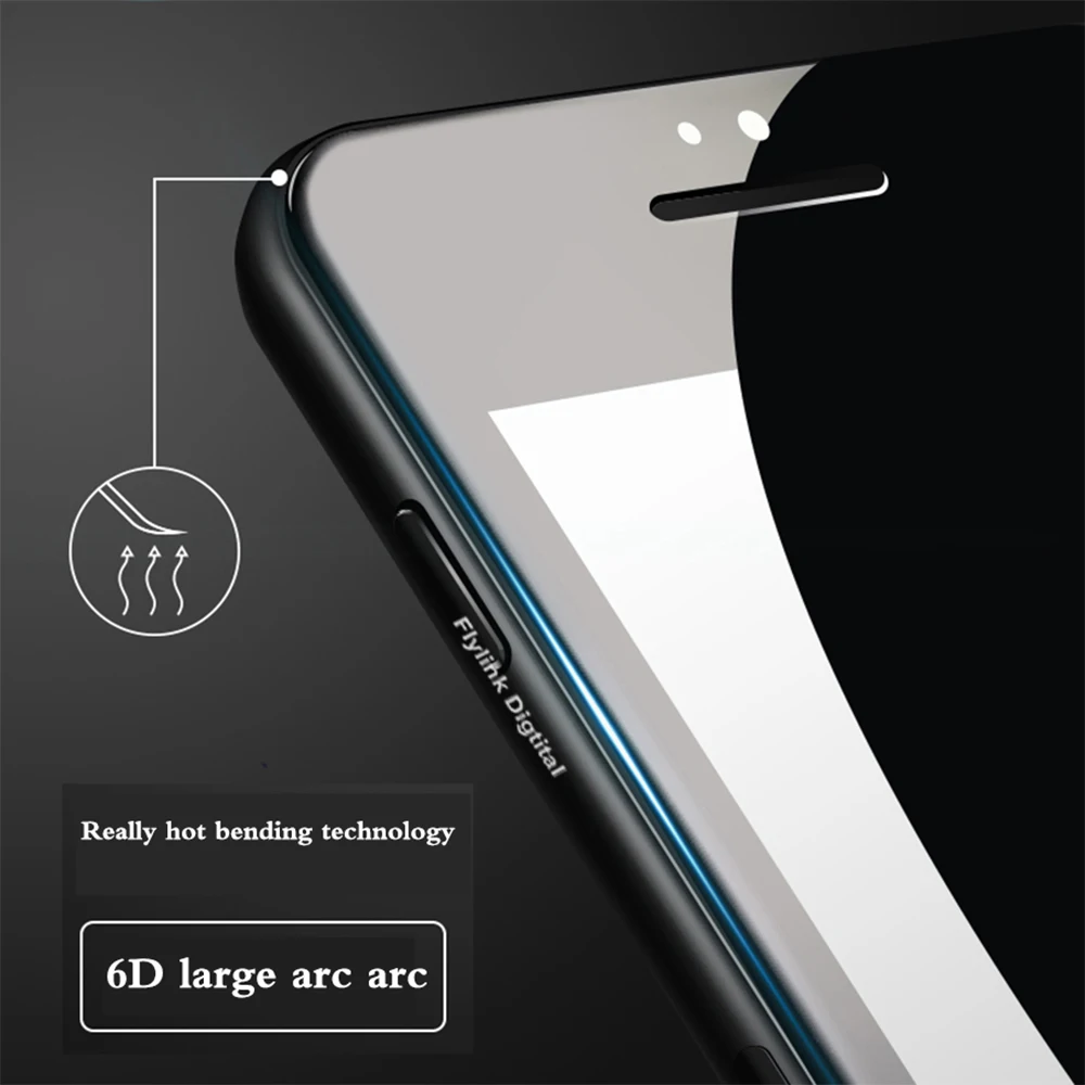 6D защитное закаленное стекло для iPhone 6s 7 8 Plus Edge полное покрытие Защитное 6 8X6Plus