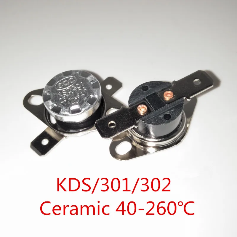 10 шт. x KSD302 16A 40-260 градусов керамический 250 В KSD301 Нормально открытый/закрытый