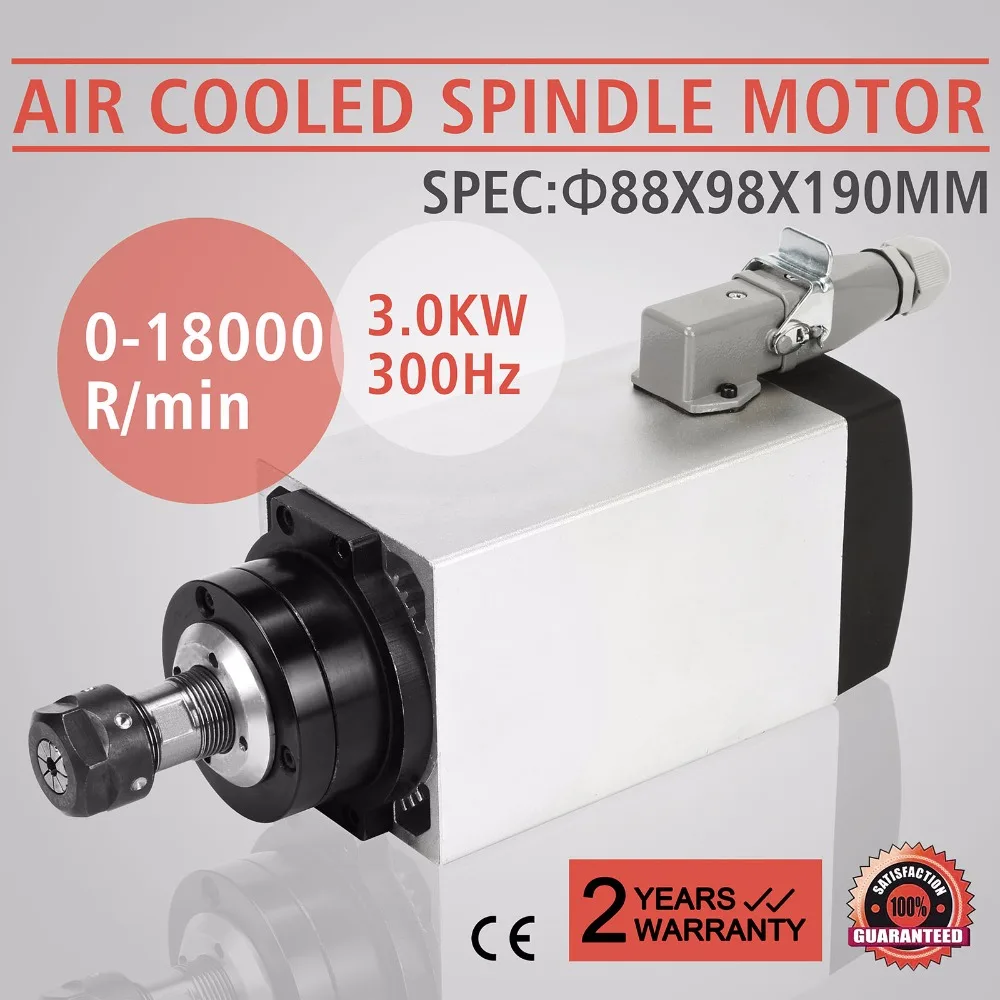 

Updated 3.0KW air-cooling High Speed High Precision Spindle Motor New