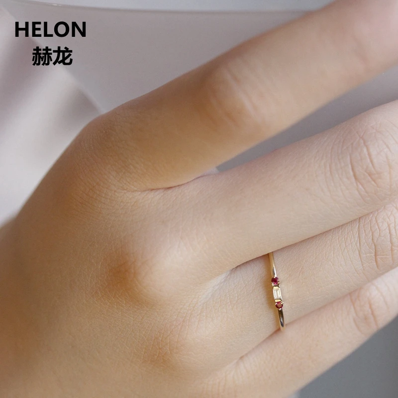 Женское Обручальное кольцо из твердого желтого золота 14 к 0.3ct с натуральным