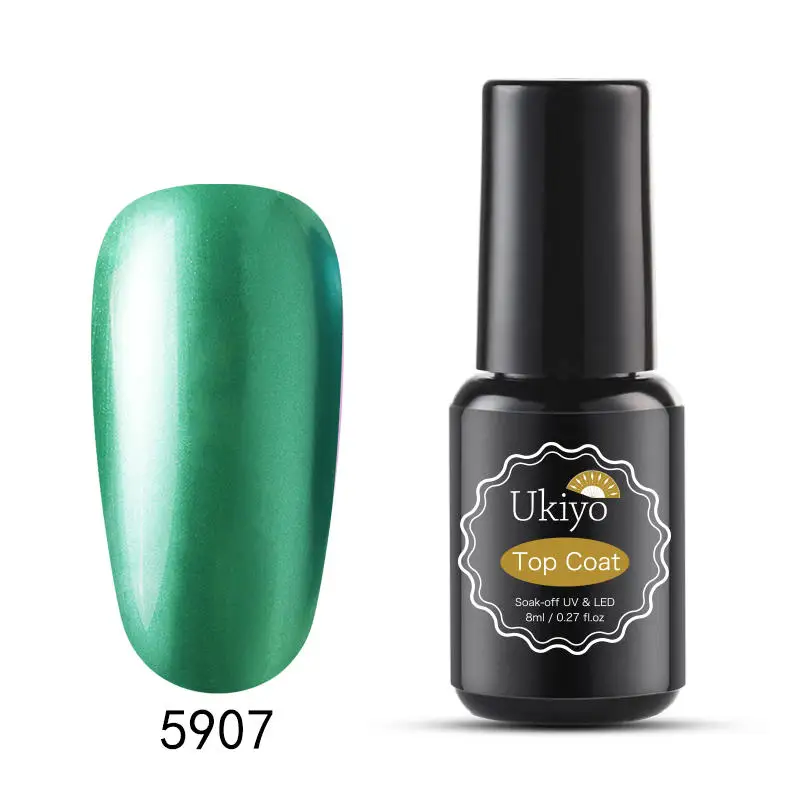 5907-8ML Ukiyo 8 мл металлический зеркальный эффект лак для ногтей замачиваемый УФ светодиодный Гель-лак Полупостоянный маникюр Дизайн ногтей эмаль лак для ногтей - Цвет: 5907-8ML