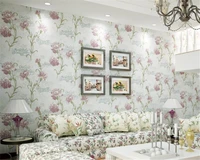 beibehang papel de parede green pastoral non woven bedroom wedding room living room background pattern wallpaper hudas beauty