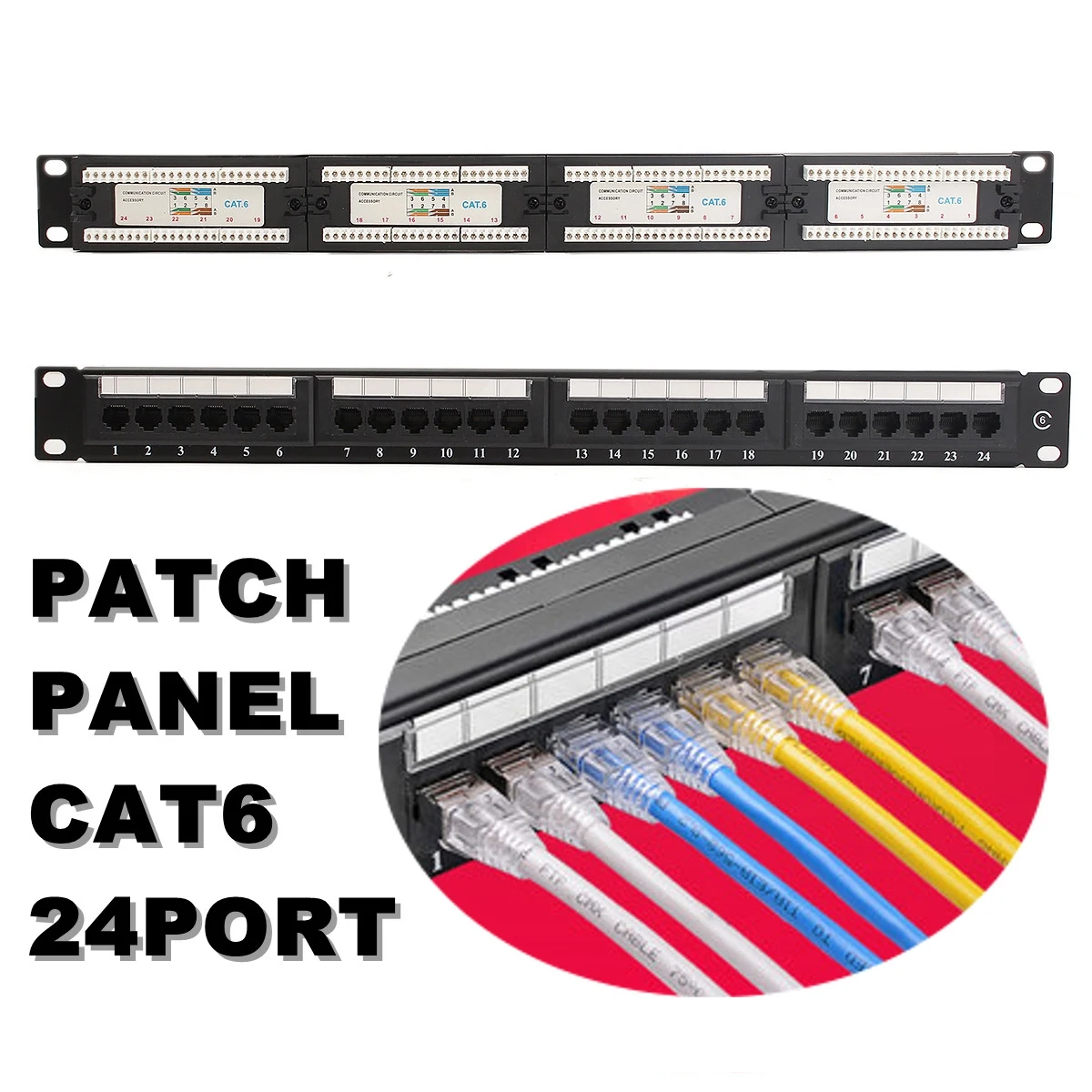RJ45 CAT 6 Ethernet сетевой адаптер LAN соединительный кабель монтажный кронштейн 24