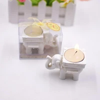 retro lucky elephant candles holder creative tealight candlestick bridal shower wedding party favors gift lx6219