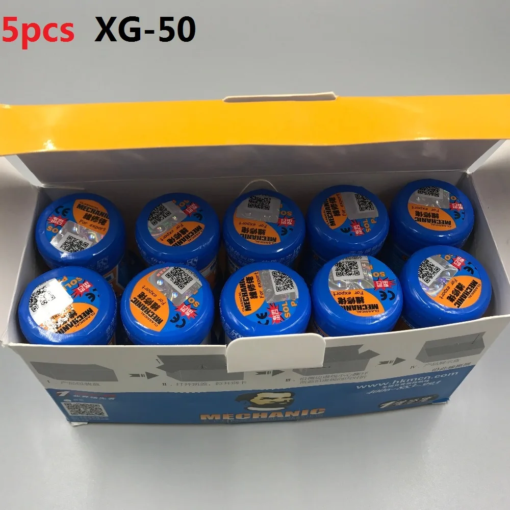 

5pcs New packing for MECHANIC XG-50 (MCN-300)Solder Paste tin cream Flux Paste Sn63/Pb37 25-45um XG-500 (XG-50)