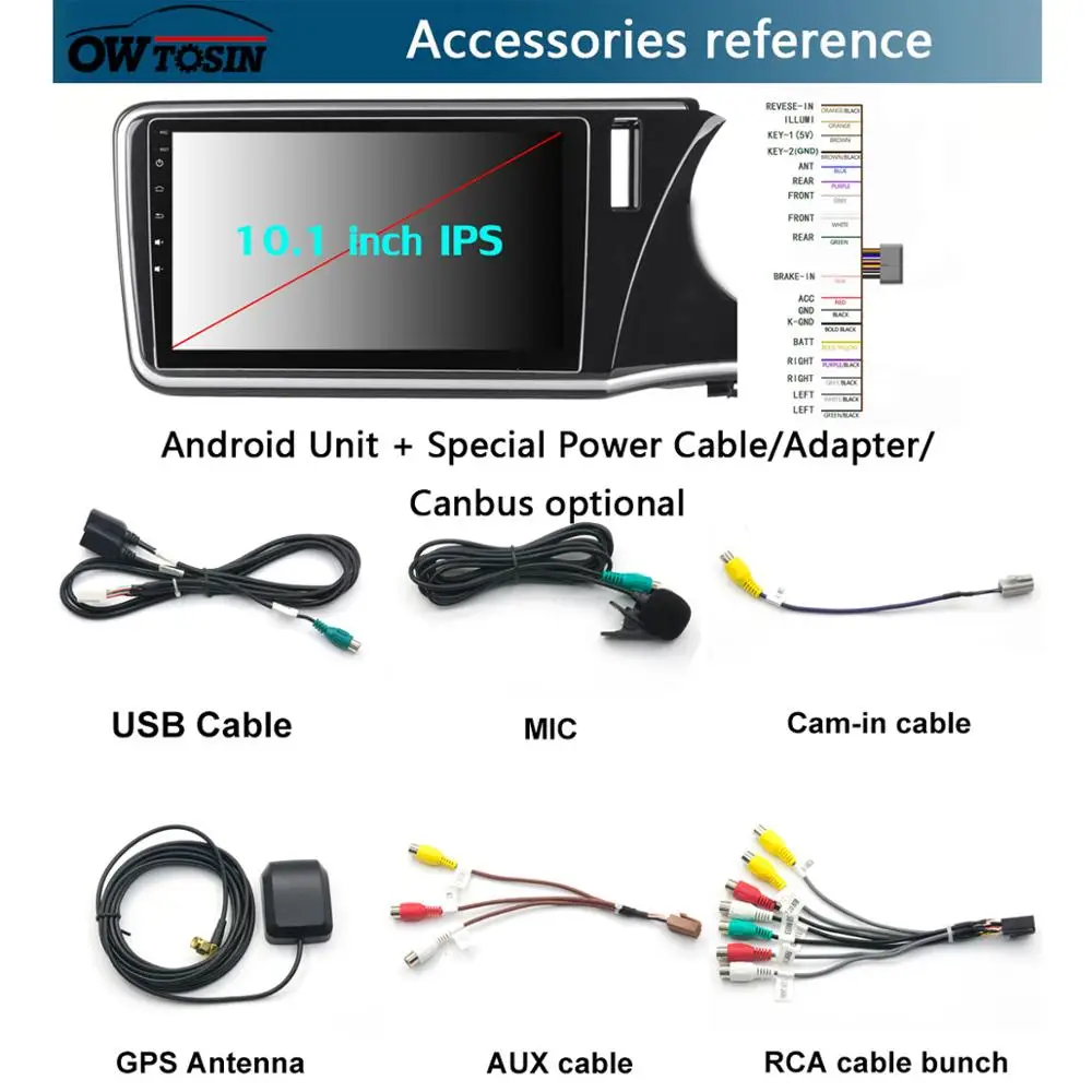 10," ips Android 9,0 8 Core 4G Оперативная память+ 64G Встроенная память автомобильный dvd-радиоплеер gps для Honda City DSP CarPlay попугай BT