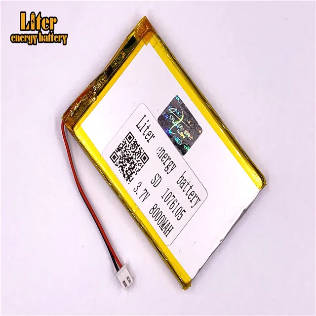 XHR 2P 2 54 3 7 V 8000mAh 5376105x2 1076105 1075105 полимерные батареи большой емкости мобильный power DIY