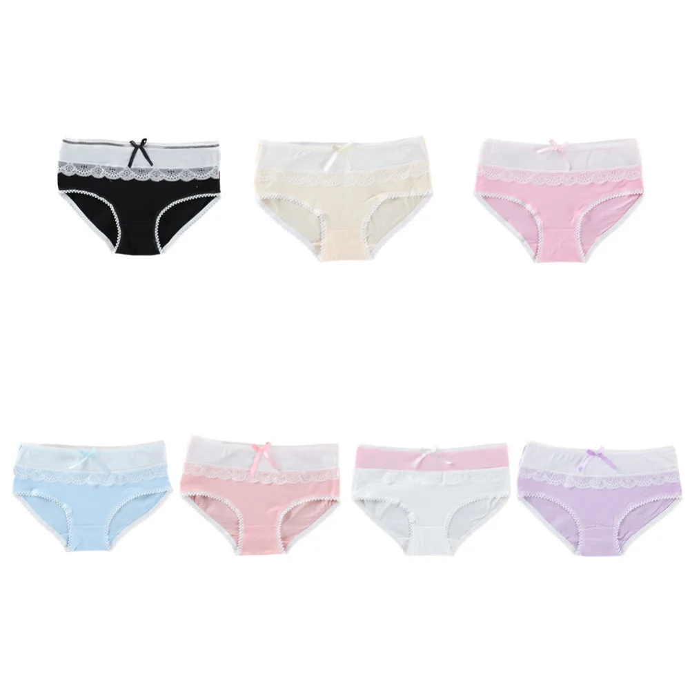 Трусики для маленьких девочек хлопковое дышащее мягкое однотонное нижнее белье