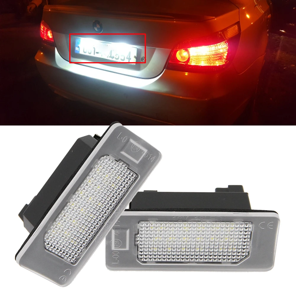 2x светильник ка номерного знака для BMW E60 E39 E82 E90 E92 E93 M3 E70 E71 X5 X6 E61 F10 F11 F22 F25 F30 F31 F32 M5