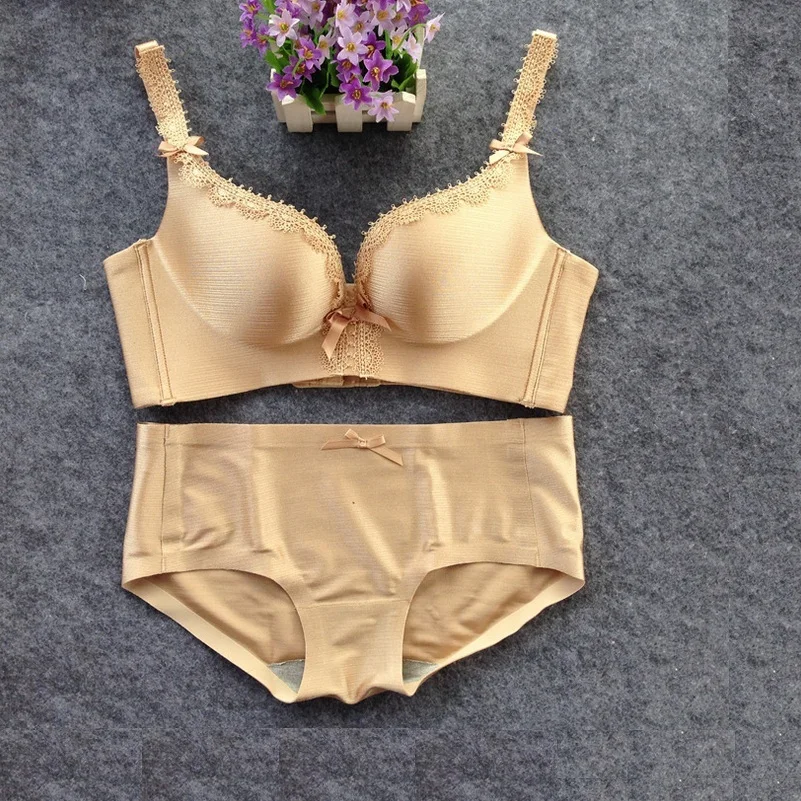 Женские Бюстгальтеры для женщин и Нижнее Бельё девочек элегантный комплект Push Up