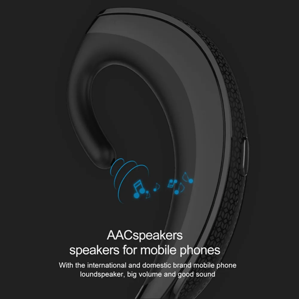 Bluetooth Беспроводные наушники с микрофоном без ушей маленькие шумоподавлением