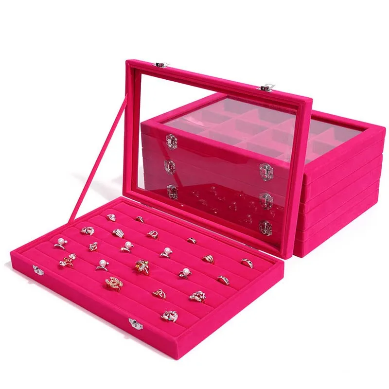 Оптовая продажа шкатулка с деревянным узором для ювелирных изделий украшений