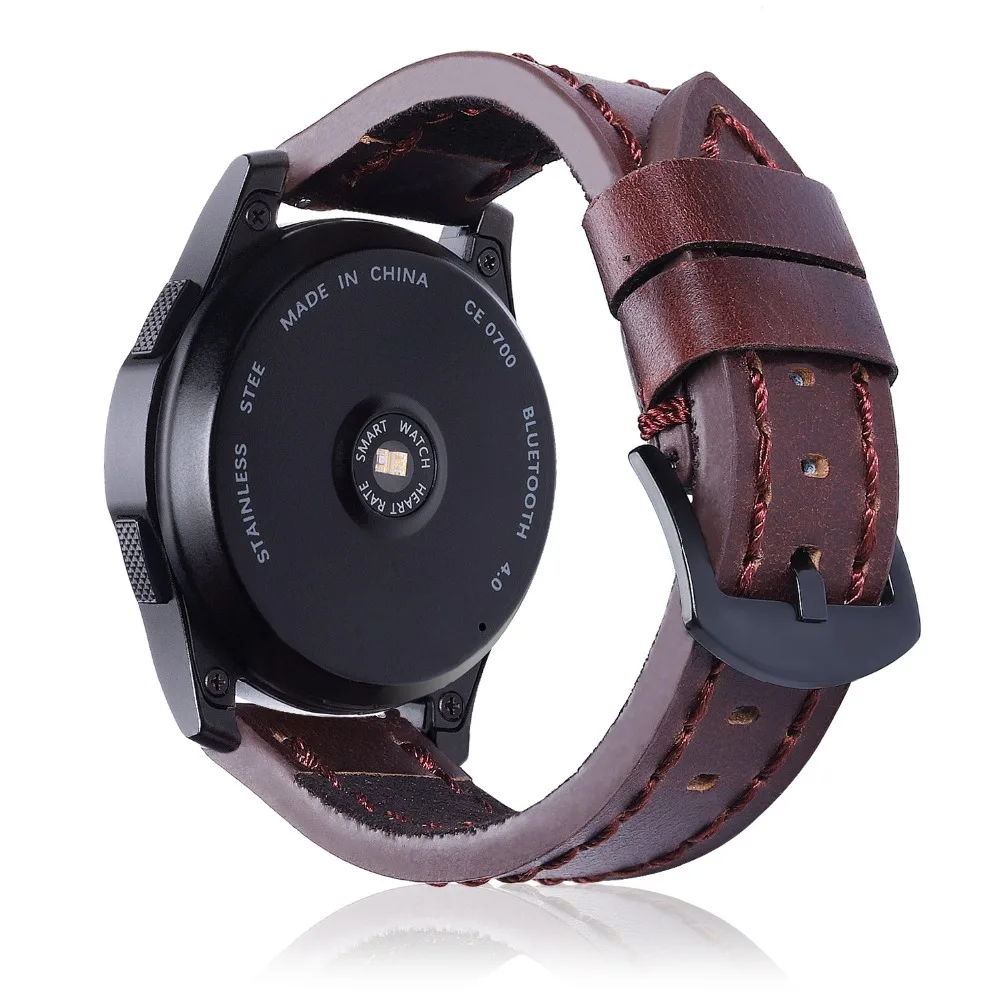 Laforuta gear S3 Frontier ремешок для samsung Galaxy Watch 46 мм S 3 Slassic 22 мм кожаный браслет на запястье Ретро винтажный ремень