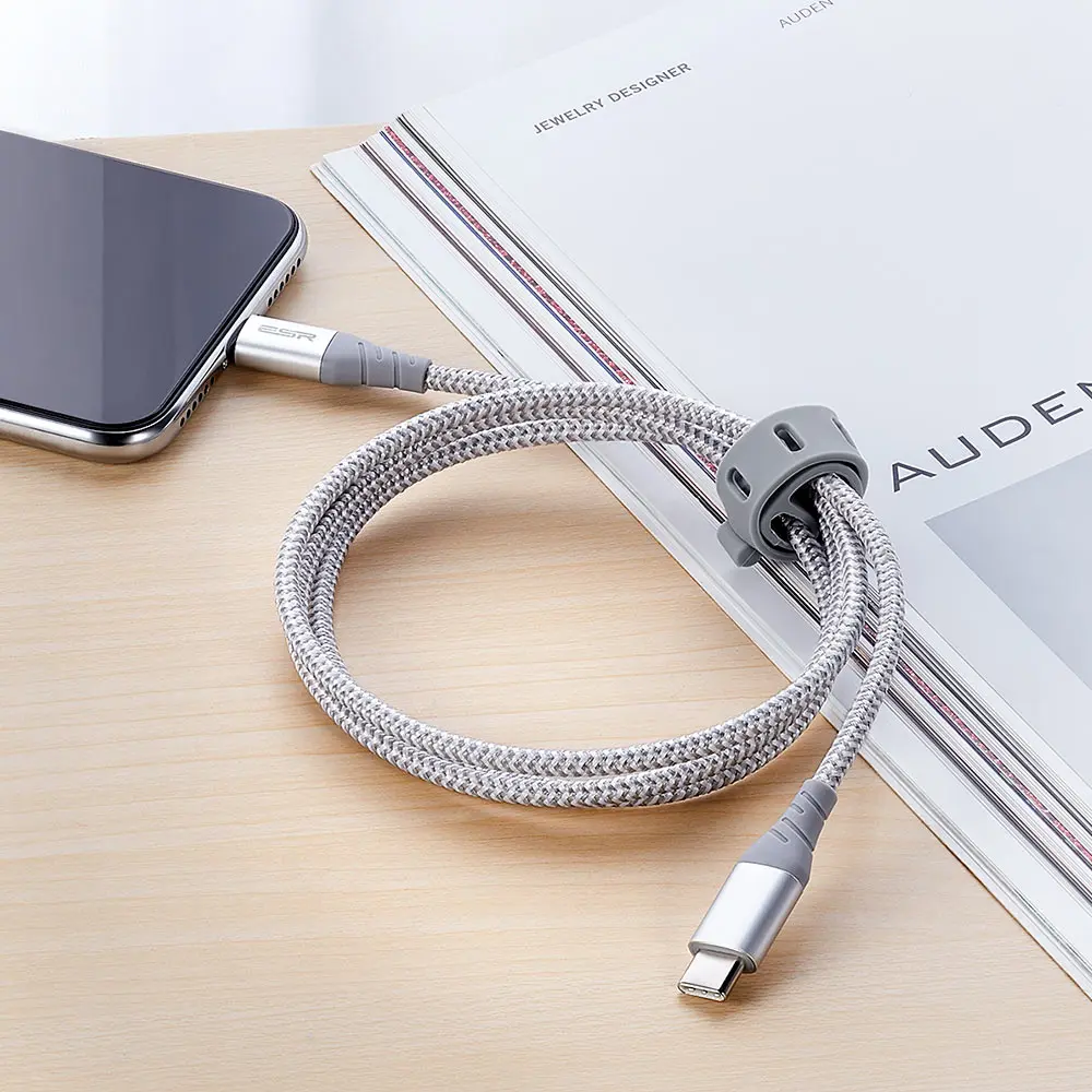 ESR USB C к Lightning MFi Сертифицированный PD Быстрая зарядка 1 м 2 м type C кабель для зарядки данных для iPad iPhone 11 Pro XR XS Max X Plus