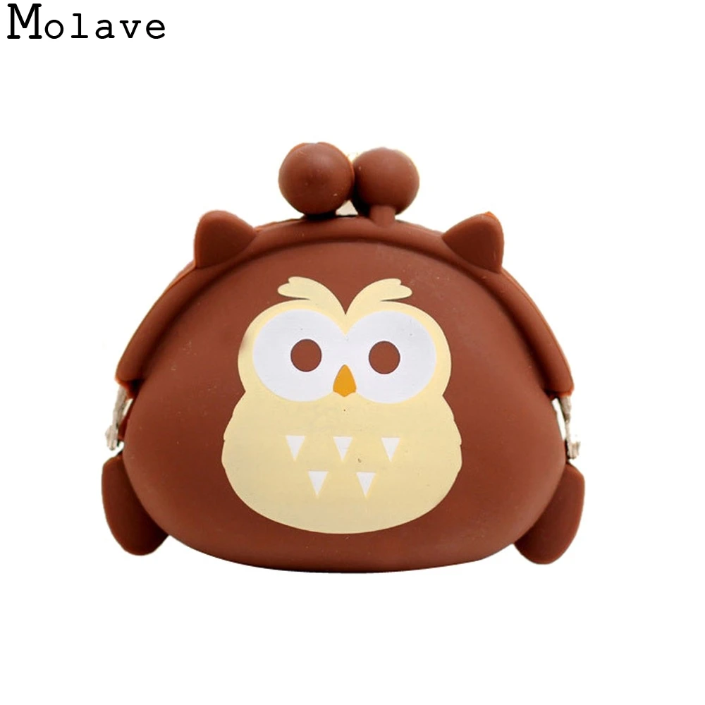 MOLAVE 2017 новое поступление Moda Feminina Coruja силиконовый Geleia Carteira Mudanca Saco Chave Bolsa Da Moeda