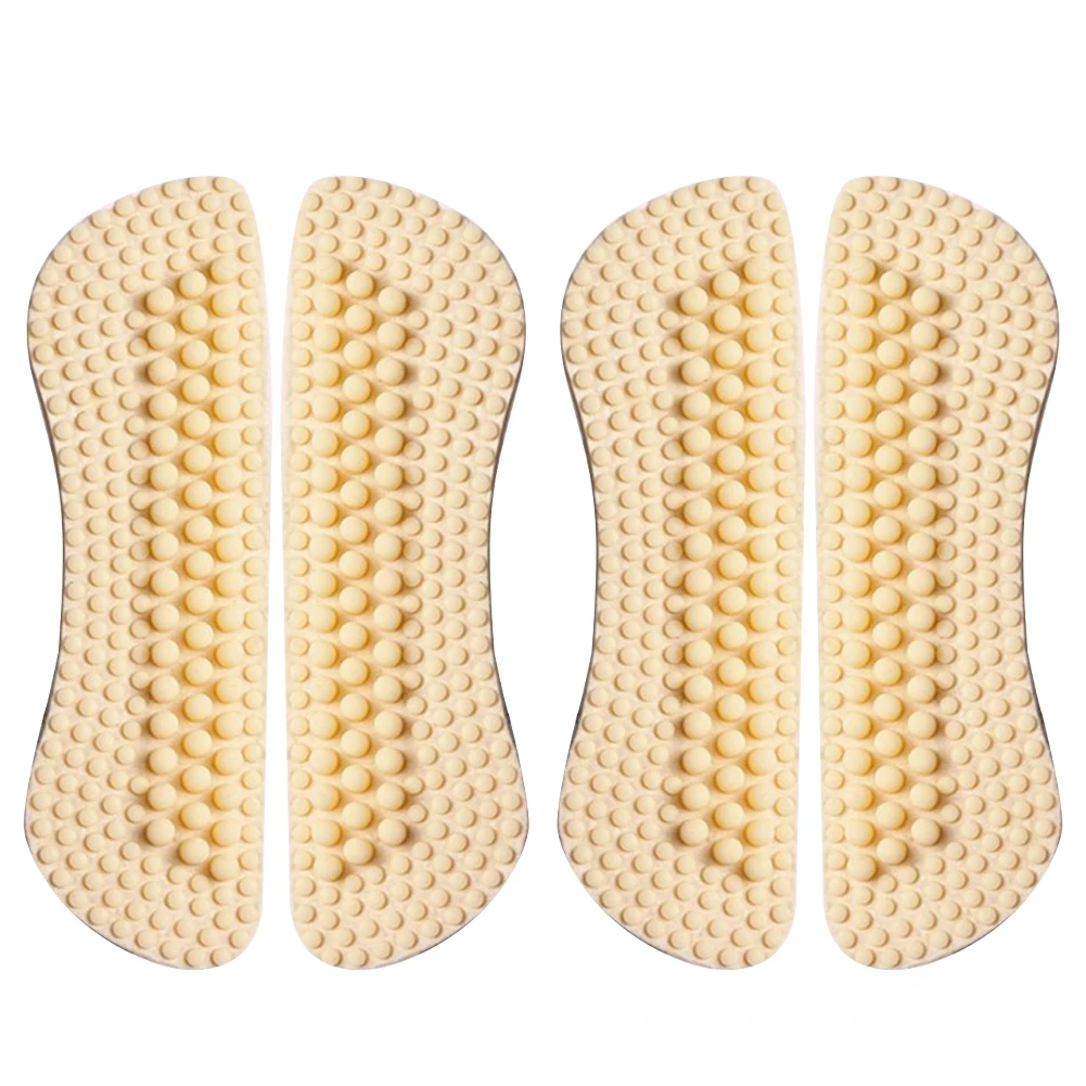 Beige 2 2 пары, модные мягкие накладки на пятке, стелька, Нескользящие Аксессуары для ног, защита обуви, анти-мозоли, массажная вставка, Силиконовая накладка - Цвет: Beige 2