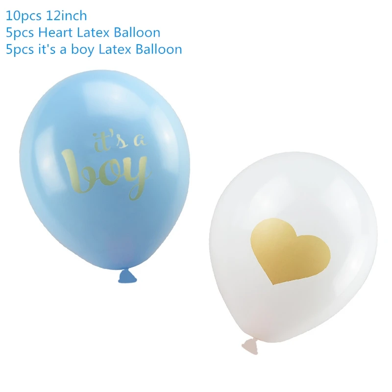 10pcs boy set2 Детский душ мальчик украшения для девочек набор это мальчик это девочка о Детские воздушные шары пол раскрыть Дети День Рождения Вечеринка ребенок душ подарки - Цвет: 10pcs boy set2