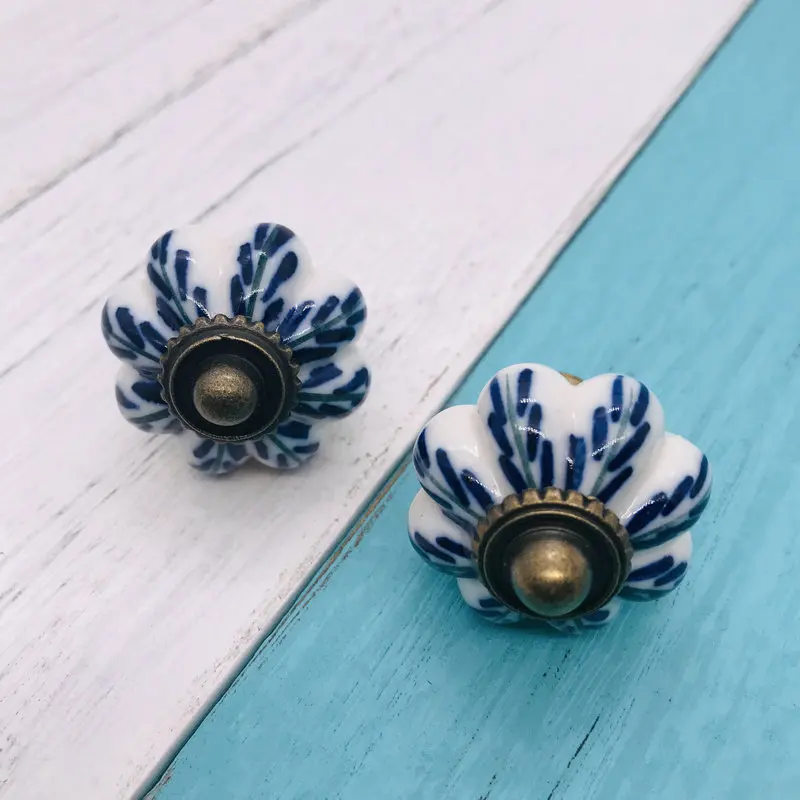 10 шт. высшее качество круглая ручка винтажные керамические ручки для шкафа с