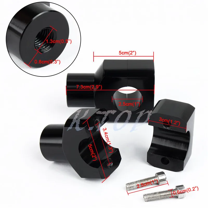 Мотоциклетный 1 дюйм 25 мм черный кронштейн на руль зажим для Honda vlshadow x 600 VTX1800 ACE
