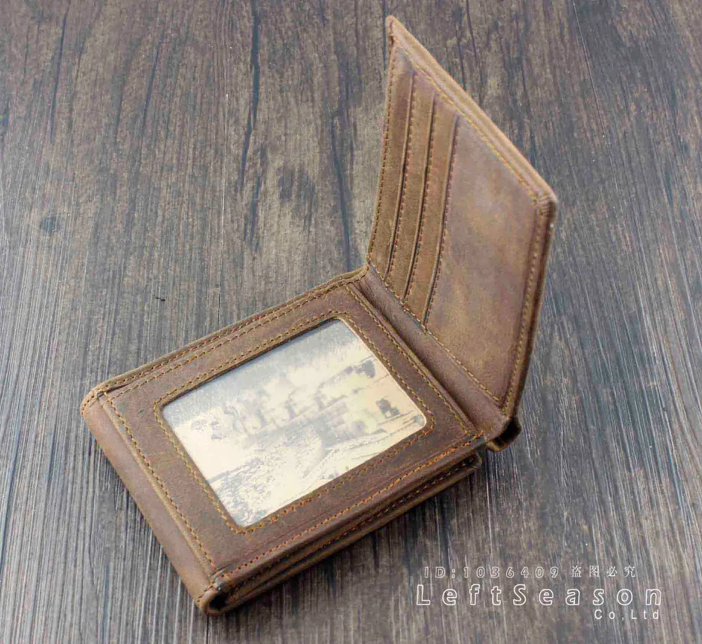 Men's Genuine Leather Trifold Wallet Purse ID Credit Card Holder Billfold Brown | Багаж и сумки