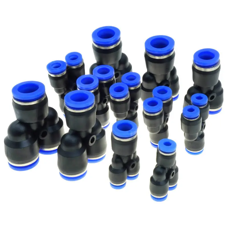 3 сторонний Y образный пневматический Вставной соединитель для труб с внешним