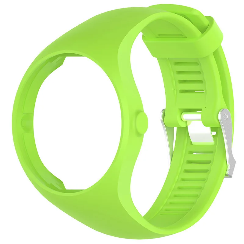 Green Цветной сменный силиконовый браслет 22 см для Polar M200, мягкий защитный чехол для Polar m 200, смарт-часы, браслеты - Цвет: Green