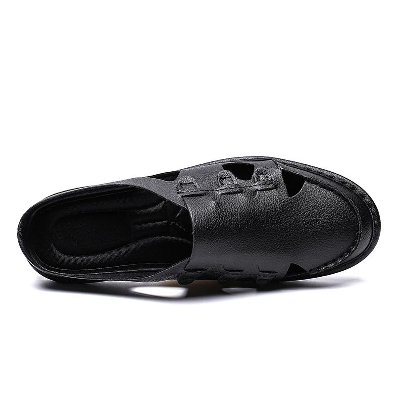 Летняя мужская обувь сандали из натуральной кожи Деловые повседневные туфли