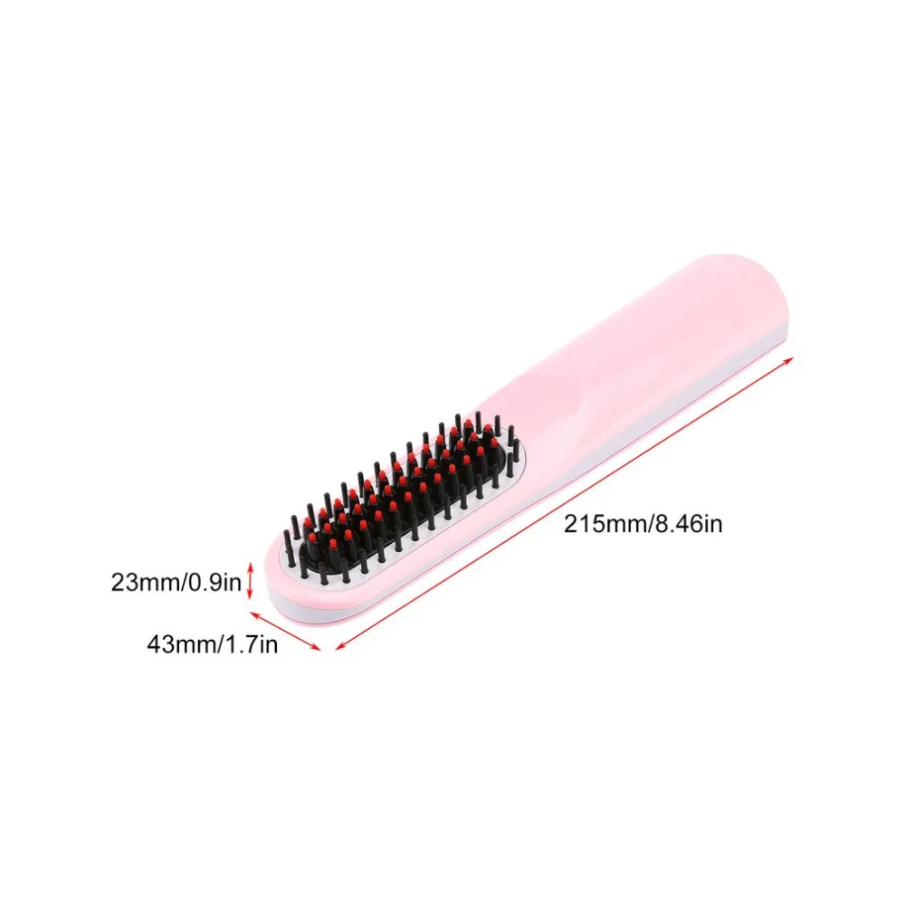 Portable USB Rechargeable Electric Straightening Hair Comb With LCD Digital Display Wireless Anti-perm &amp Three Button Design | Бытовая
