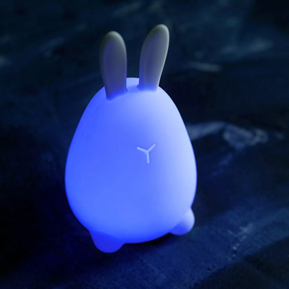 Mi Кролик Силиконовый ночник зарядка через USB красочные атмосфера ночники детей с