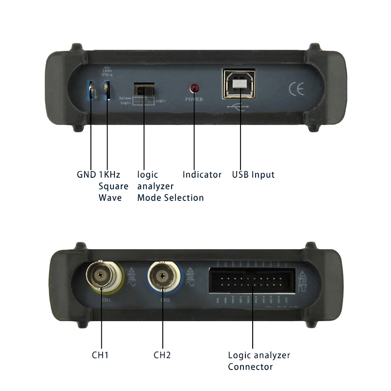 ISDS205C обновленная версия USB аналоговый Виртуальный осциллограф для ПК 16 канальный
