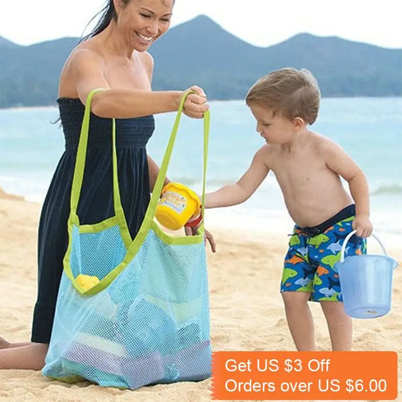 Детские пляжные Сетчатые Сумки Сумка с песком дорожные игрушки одежда для
