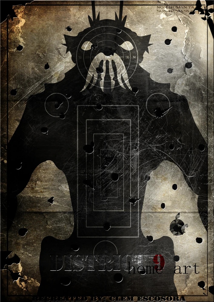 Плакат DISTRICT 9 прозрачная картина настенные наклейки украшение для дома хорошее