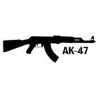 15X4.4CM Калашников AK-47 мультфильм пистолет автомобиль-Стайлинг виниловая наклейка автомобиля стикер S8-0072